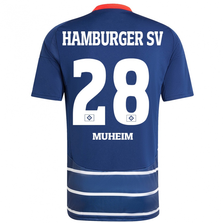 Niño Fútbol Camiseta Miro Muheim #28 Azul Oscuro 2ª Equipación 2024/25 Argentina