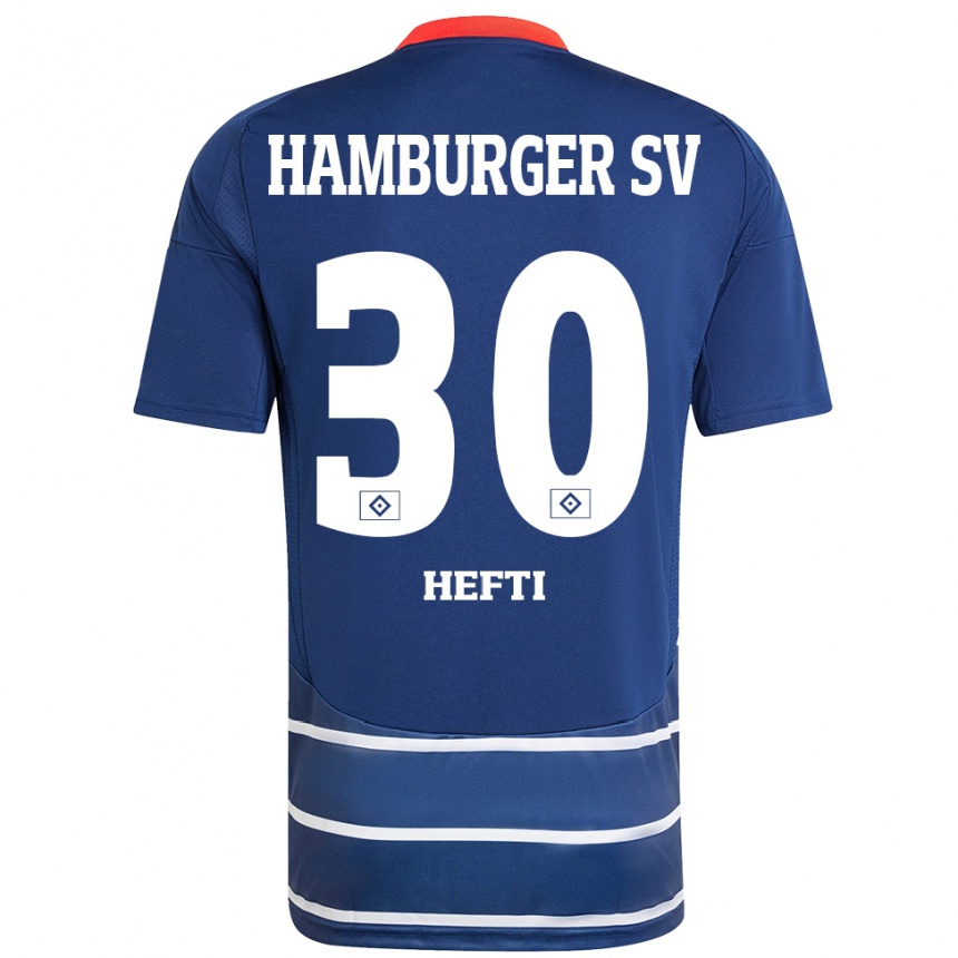 Niño Fútbol Camiseta Silvan Hefti #30 Azul Oscuro 2ª Equipación 2024/25 Argentina