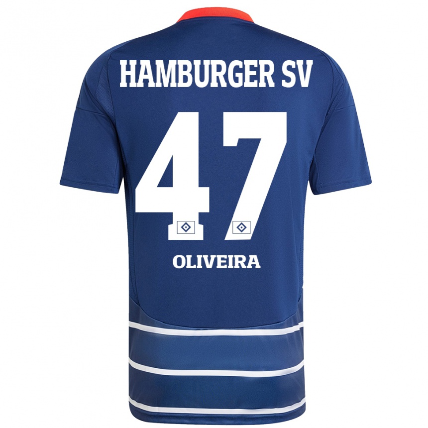 Niño Fútbol Camiseta Nicolas Oliveira #47 Azul Oscuro 2ª Equipación 2024/25 Argentina