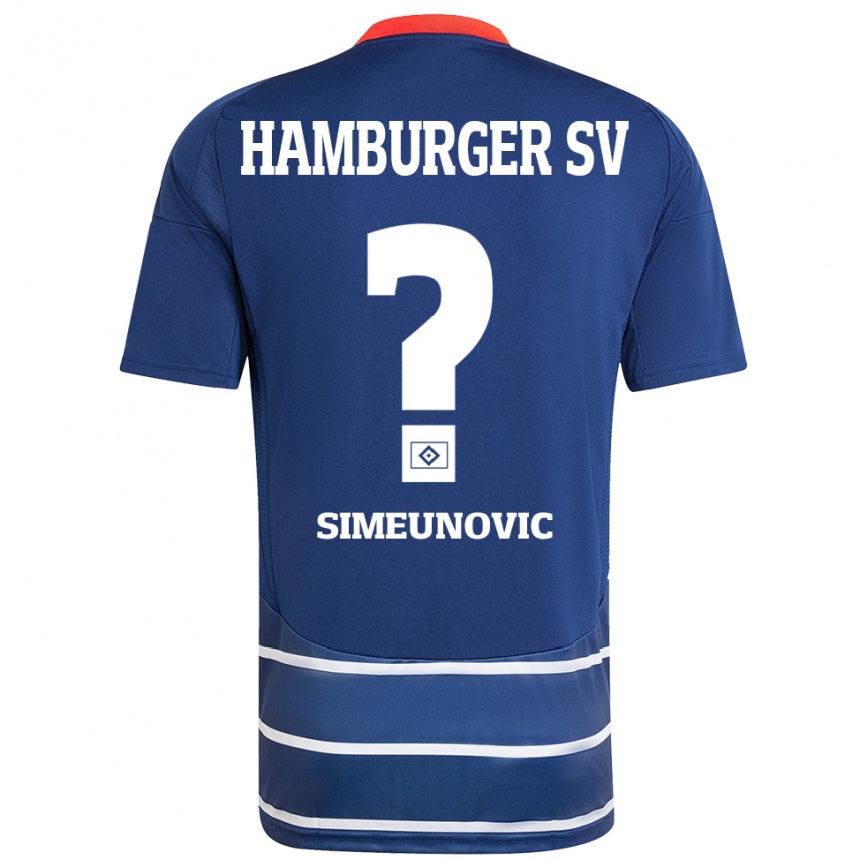 Niño Fútbol Camiseta Denis Simeunovic #0 Azul Oscuro 2ª Equipación 2024/25 Argentina