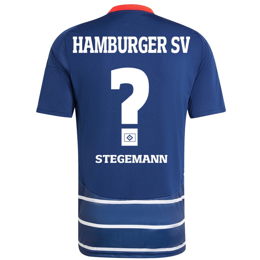 Niño Fútbol Camiseta Jean-Pierre Stegemann #0 Azul Oscuro 2ª Equipación 2024/25 Argentina