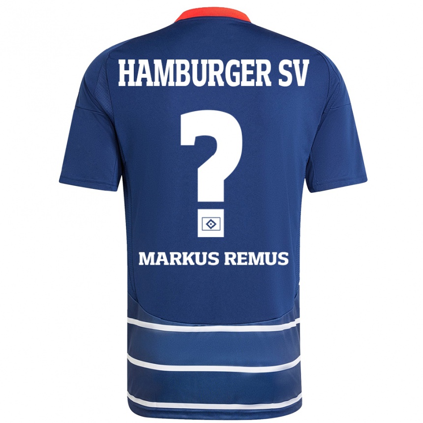 Niño Fútbol Camiseta Markus Remus #0 Azul Oscuro 2ª Equipación 2024/25 Argentina