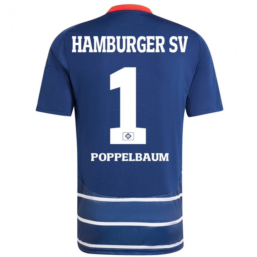 Niño Fútbol Camiseta Colin Poppelbaum #1 Azul Oscuro 2ª Equipación 2024/25 Argentina