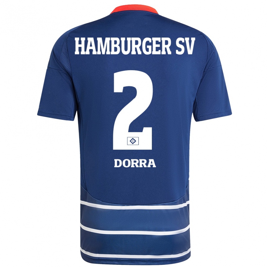 Niño Fútbol Camiseta Raphael Dorra #2 Azul Oscuro 2ª Equipación 2024/25 Argentina