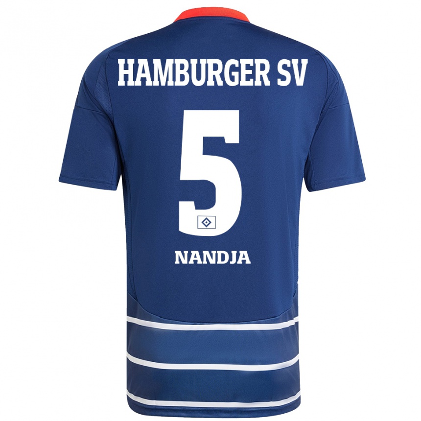 Niño Fútbol Camiseta Shafiq Nandja #5 Azul Oscuro 2ª Equipación 2024/25 Argentina