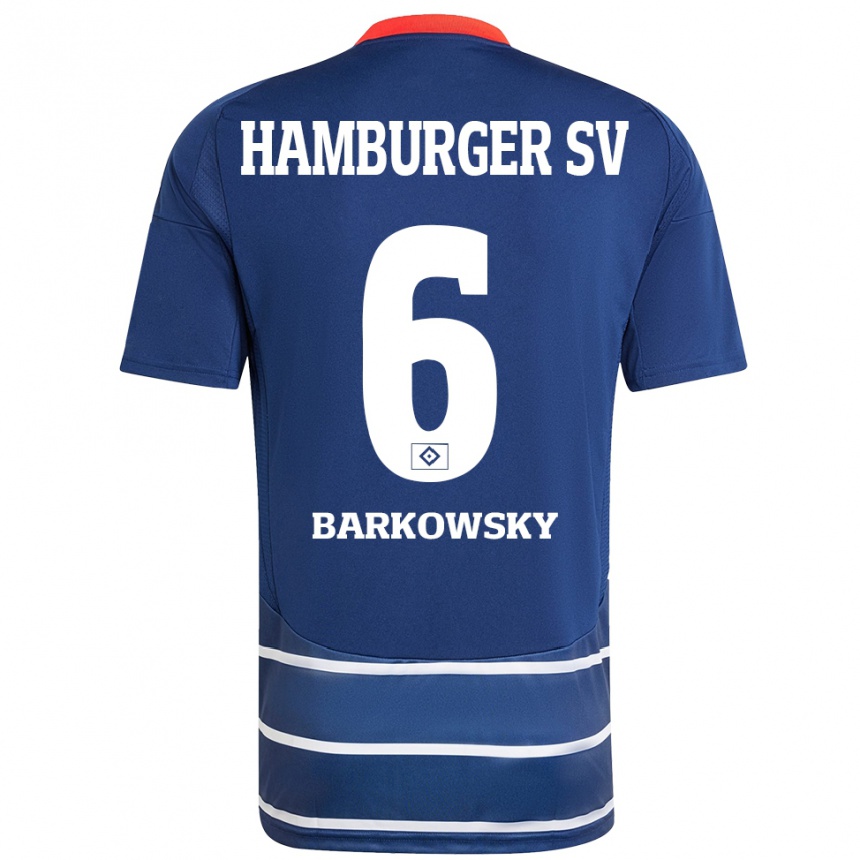 Niño Fútbol Camiseta Finn Barkowsky #6 Azul Oscuro 2ª Equipación 2024/25 Argentina