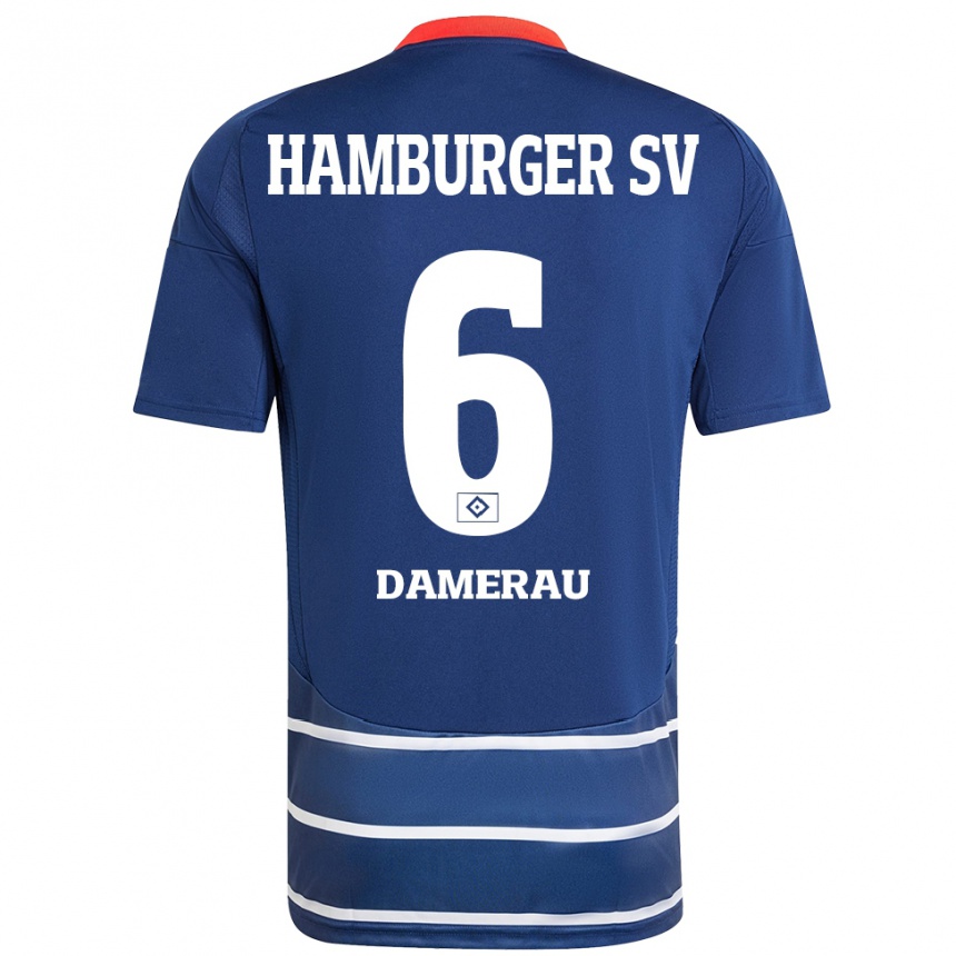 Niño Fútbol Camiseta Alexander Werner Damerau #6 Azul Oscuro 2ª Equipación 2024/25 Argentina