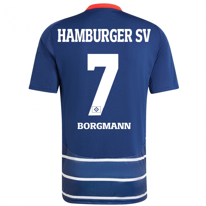 Niño Fútbol Camiseta Marcus Borgmann #7 Azul Oscuro 2ª Equipación 2024/25 Argentina