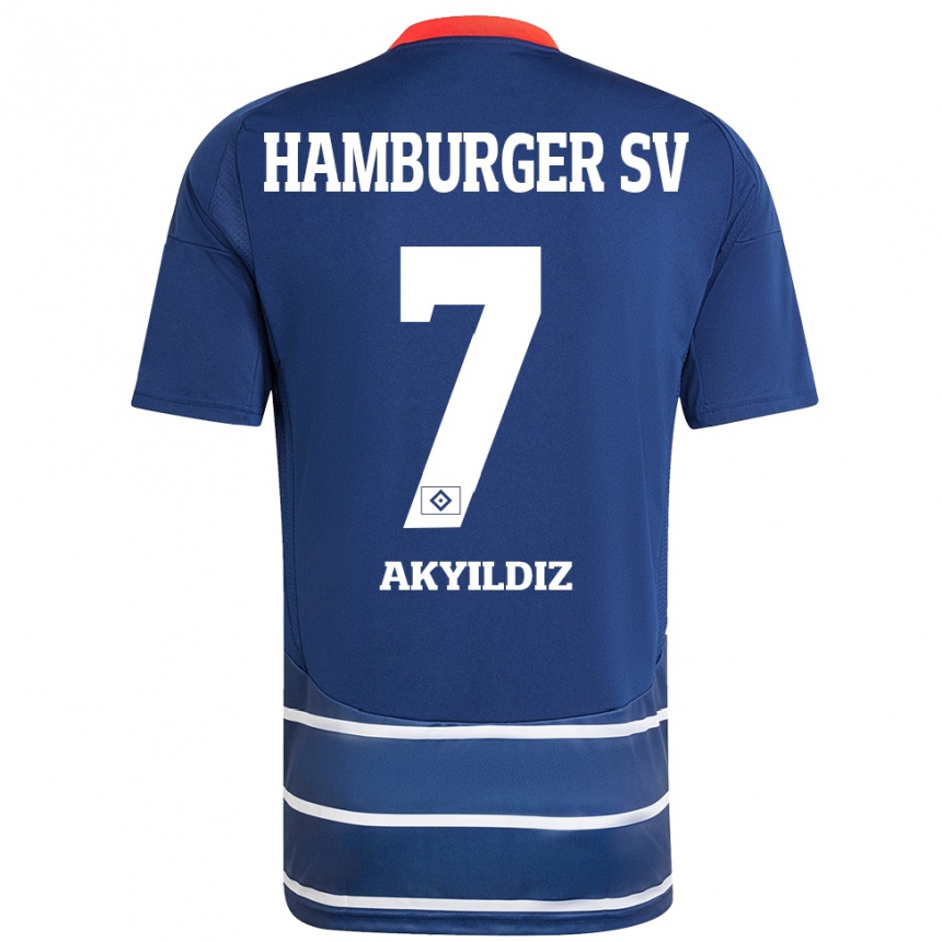 Niño Fútbol Camiseta Liam Akyildiz #7 Azul Oscuro 2ª Equipación 2024/25 Argentina