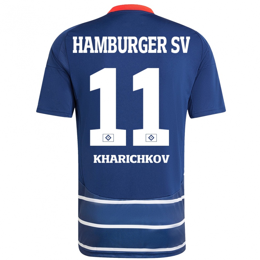 Niño Fútbol Camiseta Valentyn Kharichkov #11 Azul Oscuro 2ª Equipación 2024/25 Argentina