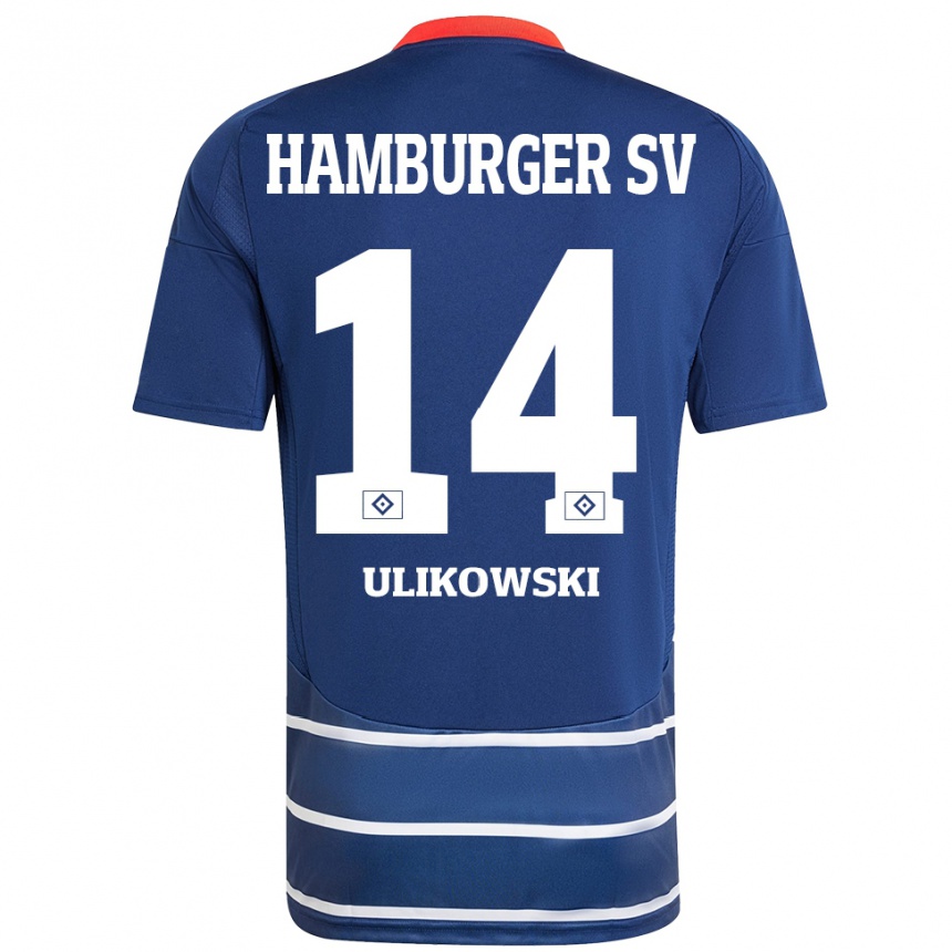 Niño Fútbol Camiseta Felix Ulikowski #14 Azul Oscuro 2ª Equipación 2024/25 Argentina