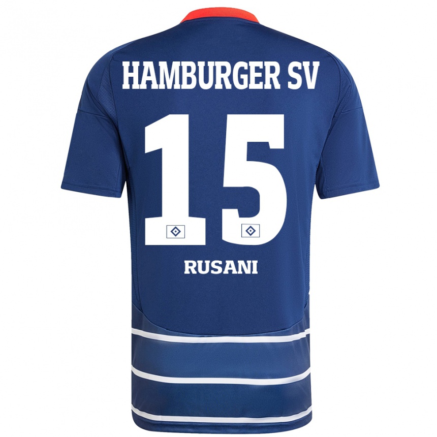 Niño Fútbol Camiseta Yasin Rusani #15 Azul Oscuro 2ª Equipación 2024/25 Argentina