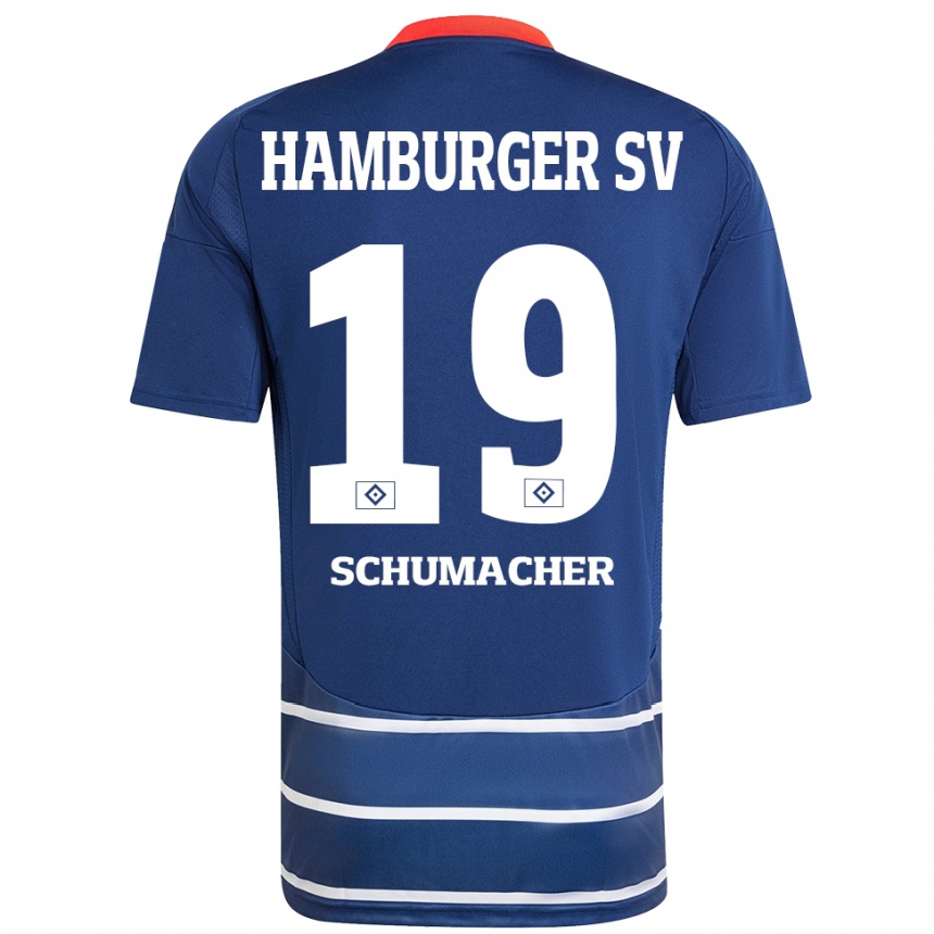 Niño Fútbol Camiseta Lukas Schumacher #19 Azul Oscuro 2ª Equipación 2024/25 Argentina