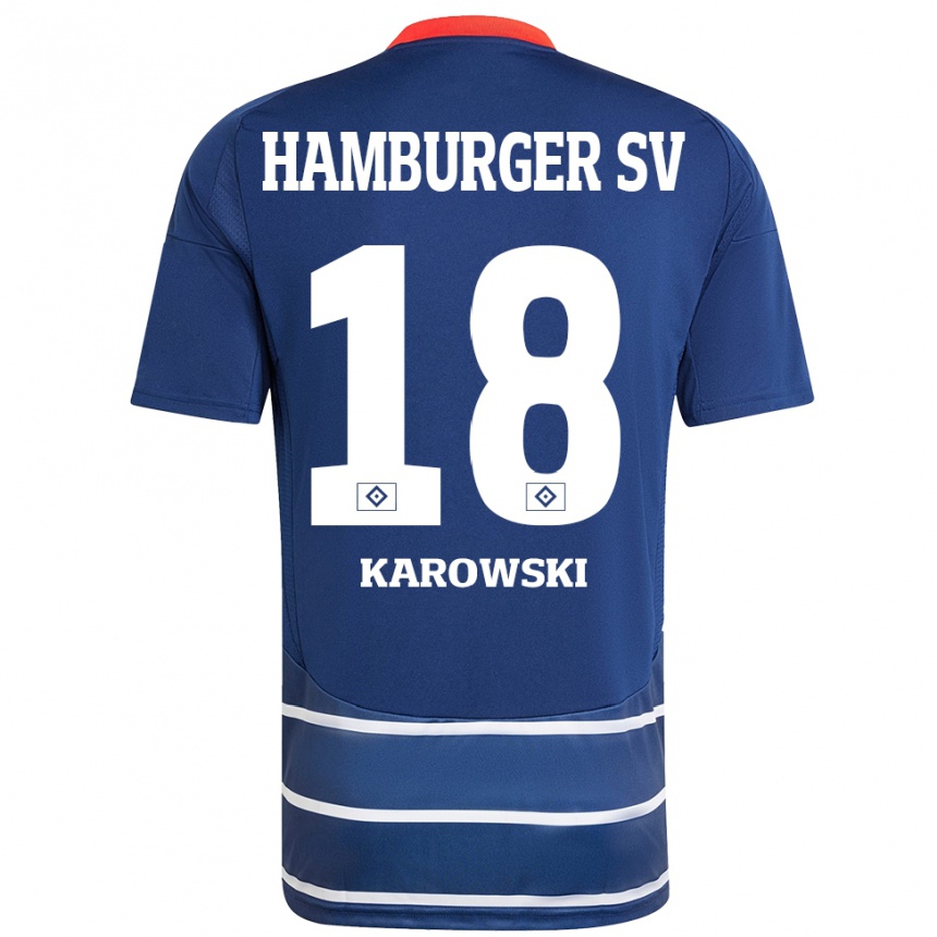 Niño Fútbol Camiseta Nele Karowski #18 Azul Oscuro 2ª Equipación 2024/25 Argentina