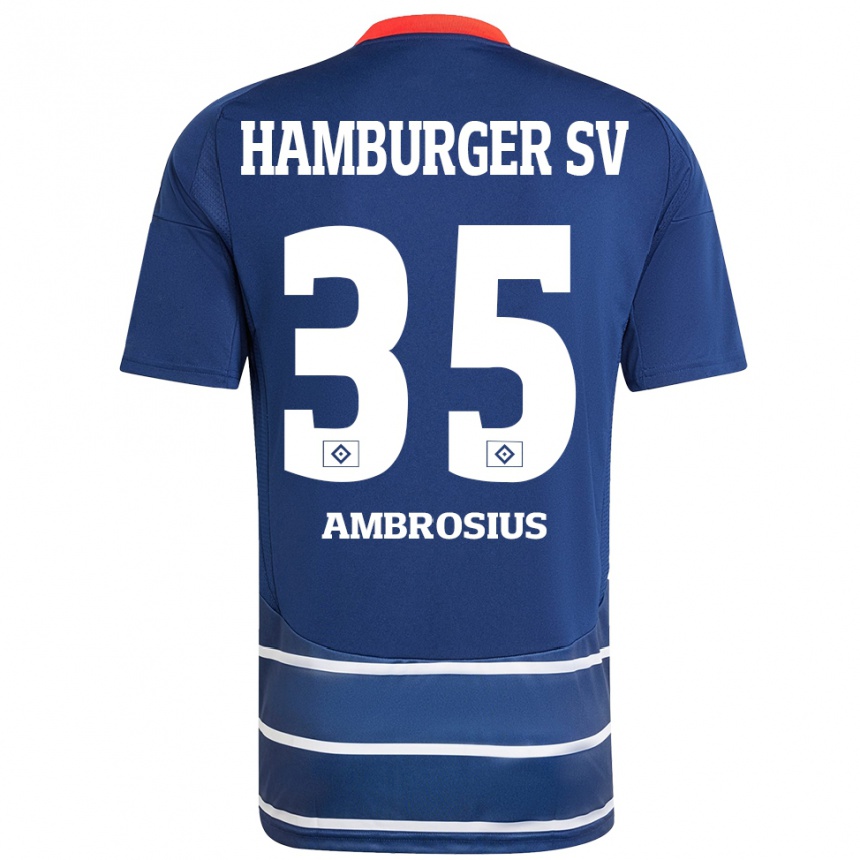 Niño Fútbol Camiseta Stephan Ambrosius #35 Azul Oscuro 2ª Equipación 2024/25 Argentina