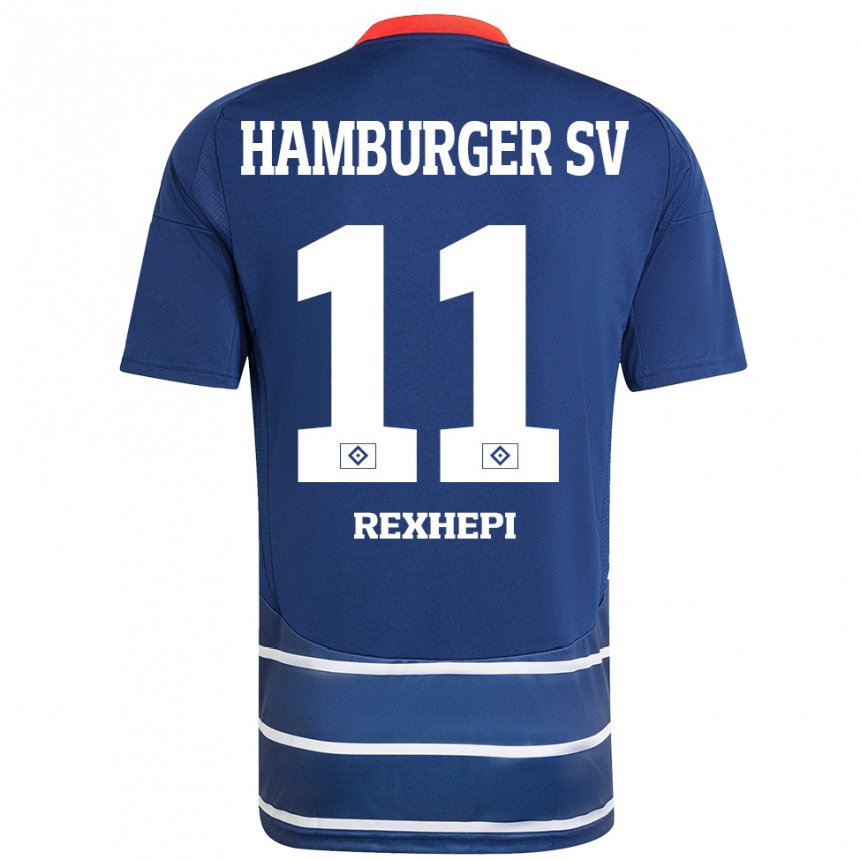 Niño Fútbol Camiseta Arlind Rexhepi #11 Azul Oscuro 2ª Equipación 2024/25 Argentina