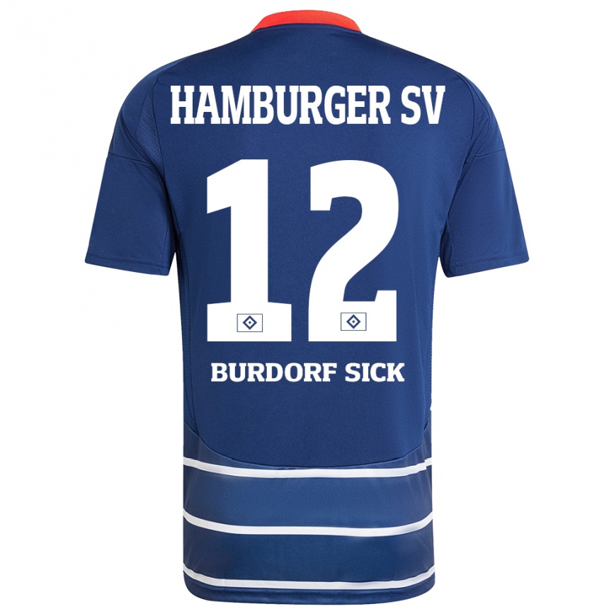 Niño Fútbol Camiseta Emma Burdorf-Sick #12 Azul Oscuro 2ª Equipación 2024/25 Argentina