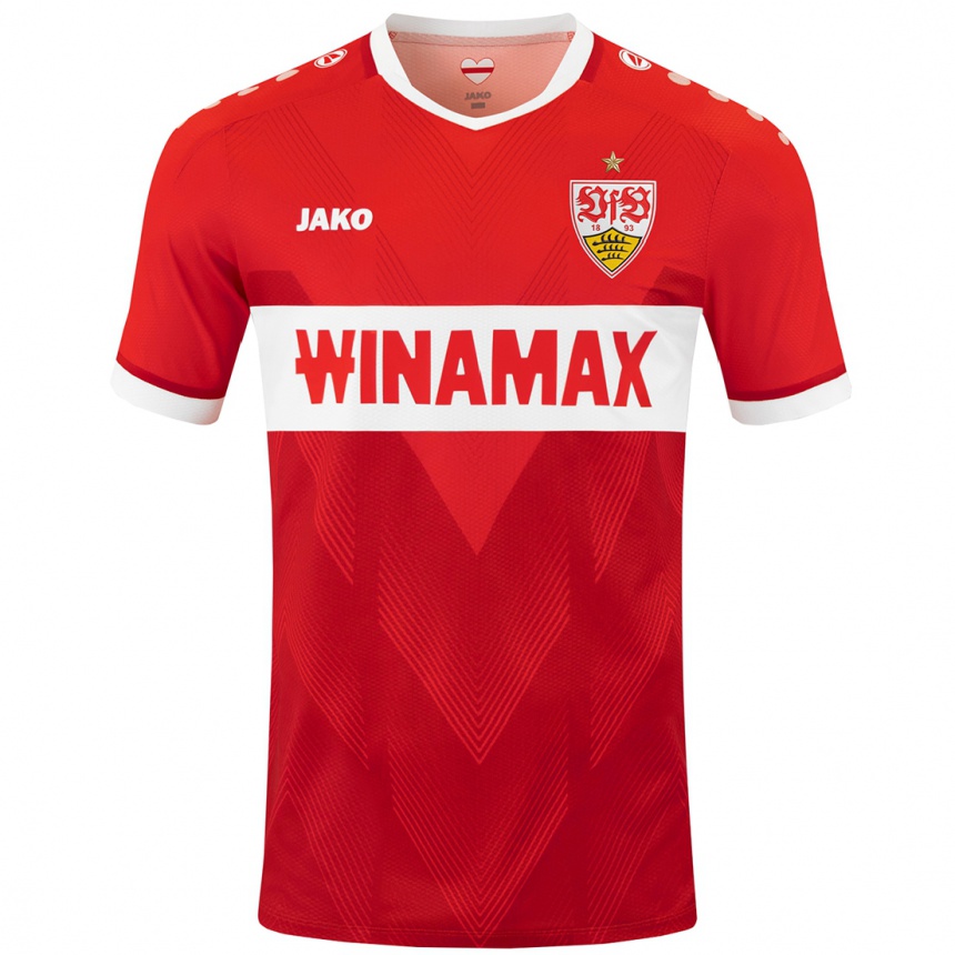 Niño Fútbol Camiseta Jannik Oettinger #0 Rojo Blanco 2ª Equipación 2024/25 Argentina