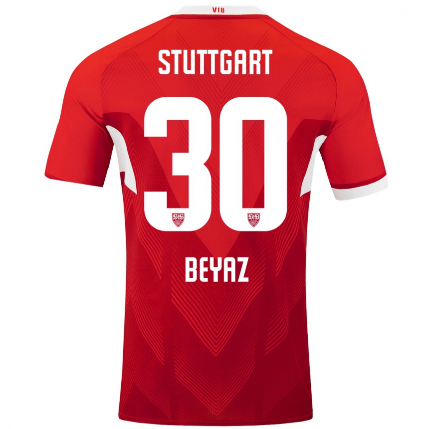 Niño Fútbol Camiseta Ömer Beyaz #30 Rojo Blanco 2ª Equipación 2024/25 Argentina