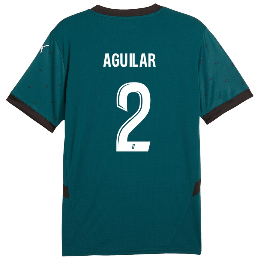 Niño Fútbol Camiseta Ruben Aguilar #2 Verde Oscuro 2ª Equipación 2024/25 Argentina