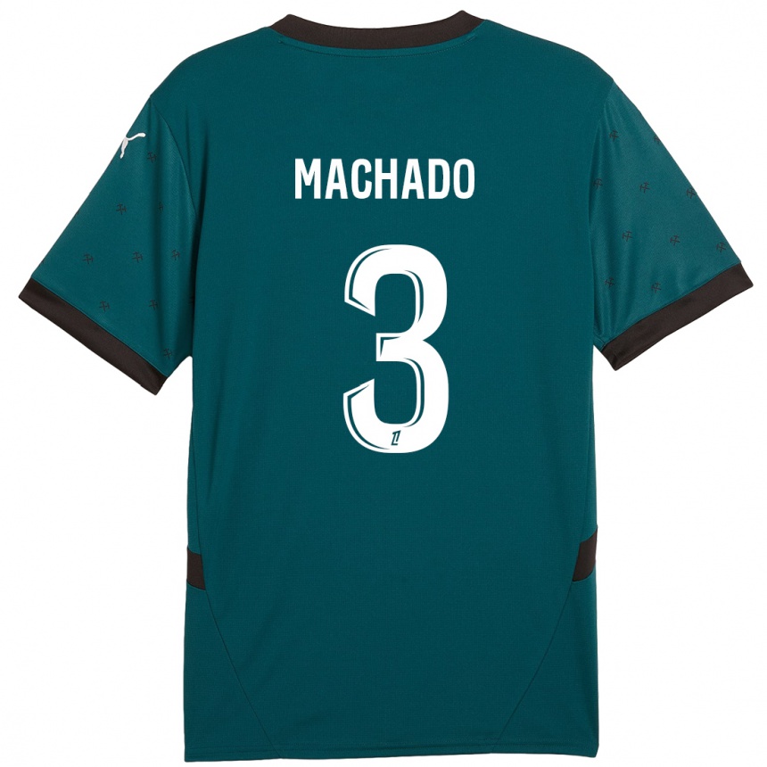 Niño Fútbol Camiseta Deiver Machado #3 Verde Oscuro 2ª Equipación 2024/25 Argentina