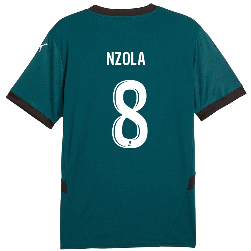 Niño Fútbol Camiseta M'bala Nzola #8 Verde Oscuro 2ª Equipación 2024/25 Argentina