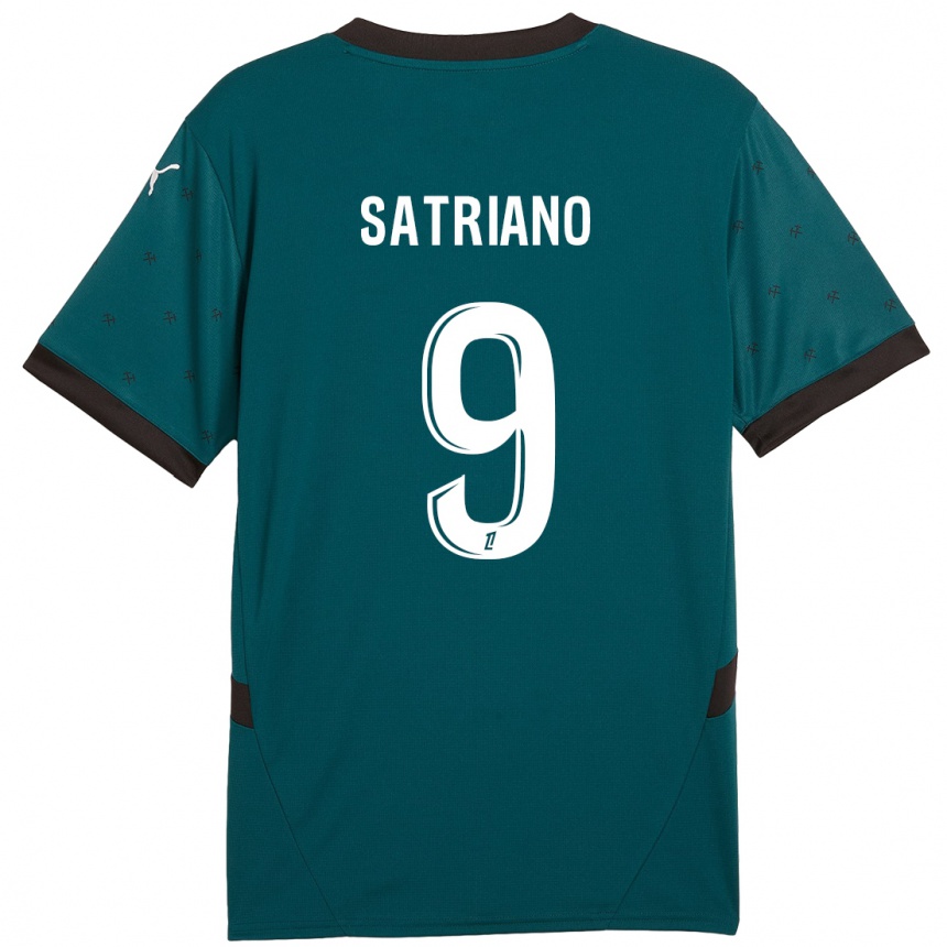 Niño Fútbol Camiseta Martín Satriano #9 Verde Oscuro 2ª Equipación 2024/25 Argentina