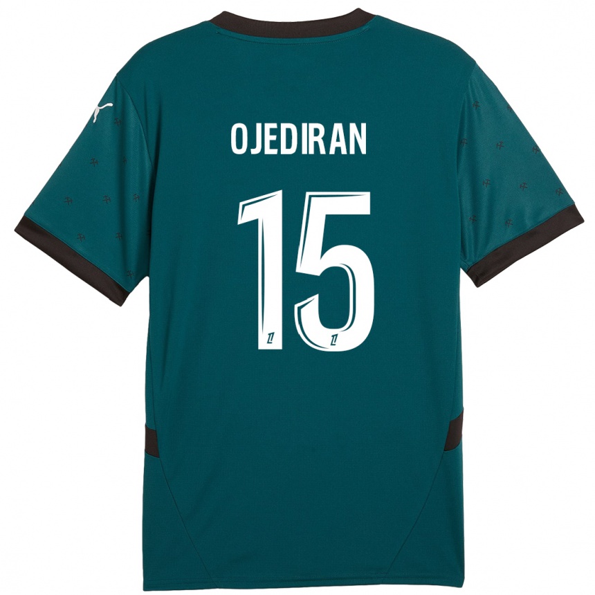 Niño Fútbol Camiseta Hamzat Ojediran #15 Verde Oscuro 2ª Equipación 2024/25 Argentina