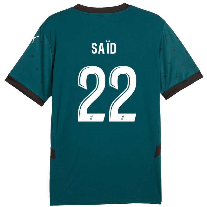 Niño Fútbol Camiseta Wesley Saïd #22 Verde Oscuro 2ª Equipación 2024/25 Argentina