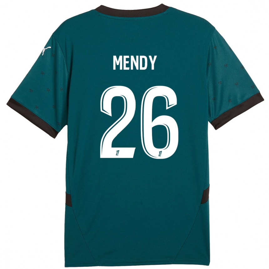 Niño Fútbol Camiseta Nampalys Mendy #26 Verde Oscuro 2ª Equipación 2024/25 Argentina