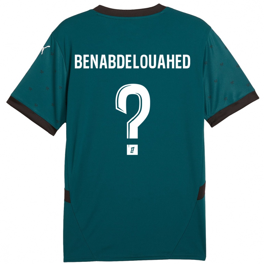 Niño Fútbol Camiseta Kaïs Benabdelouahed #0 Verde Oscuro 2ª Equipación 2024/25 Argentina