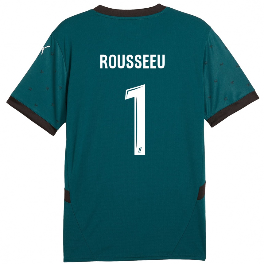 Niño Fútbol Camiseta Justine Rousseeu #1 Verde Oscuro 2ª Equipación 2024/25 Argentina