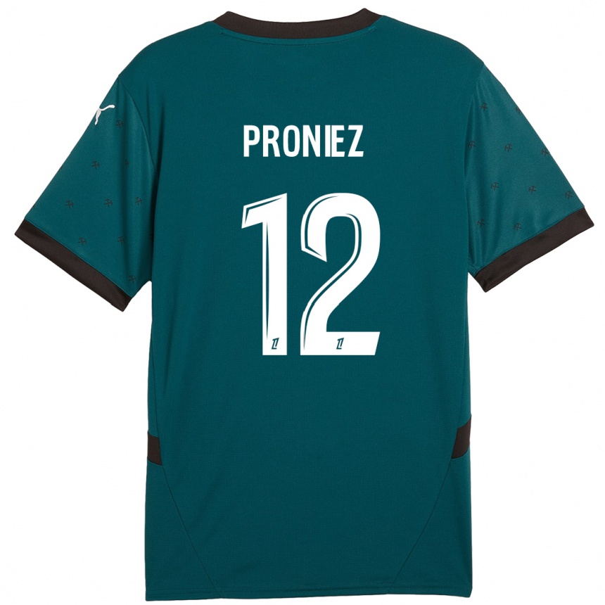 Niño Fútbol Camiseta Fany Proniez #12 Verde Oscuro 2ª Equipación 2024/25 Argentina