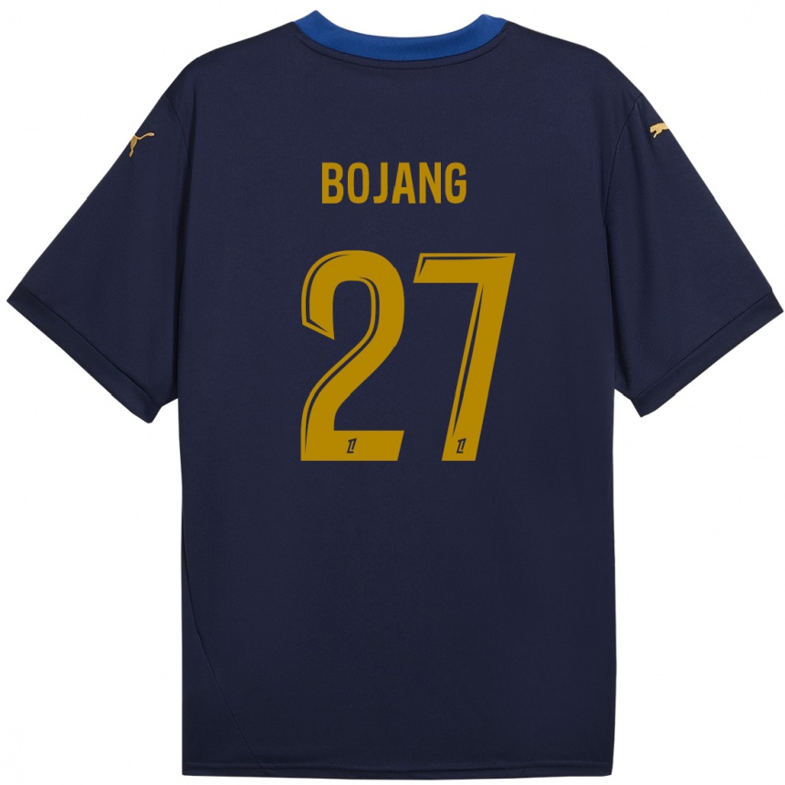 Niño Fútbol Camiseta Adama Bojang #27 Azul Marino Dorado 2ª Equipación 2024/25 Argentina