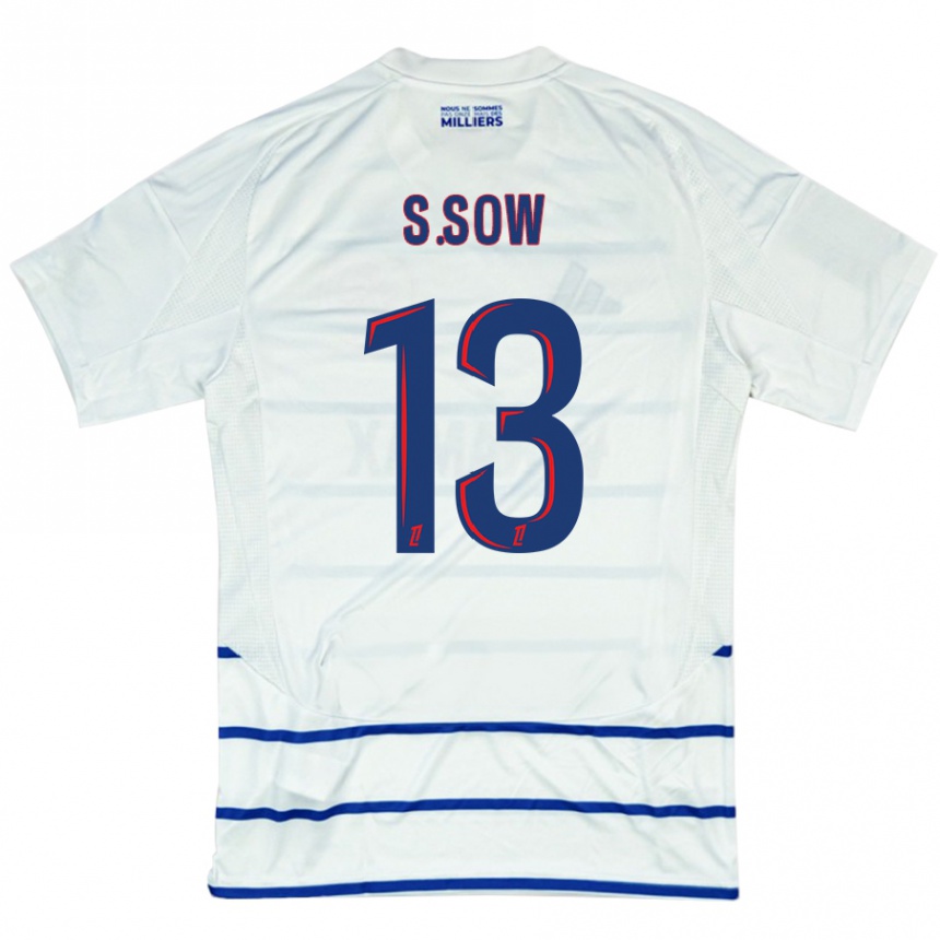 Niño Fútbol Camiseta Saïdou Sow #13 Blanco Azul 2ª Equipación 2024/25 Argentina