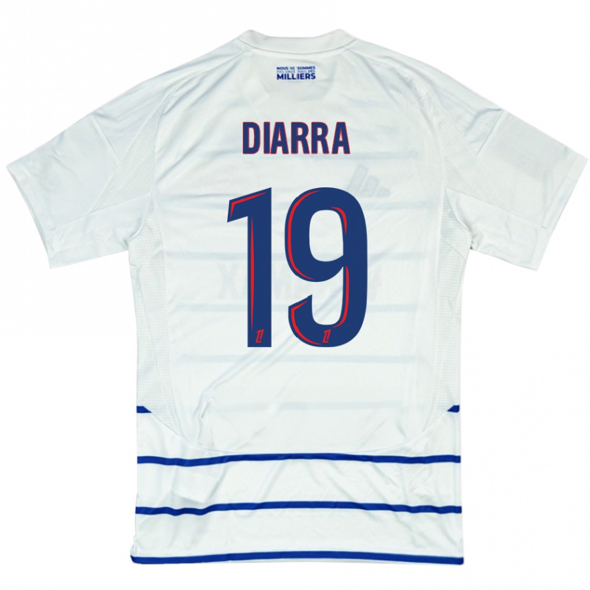 Niño Fútbol Camiseta Habib Diarra #19 Blanco Azul 2ª Equipación 2024/25 Argentina