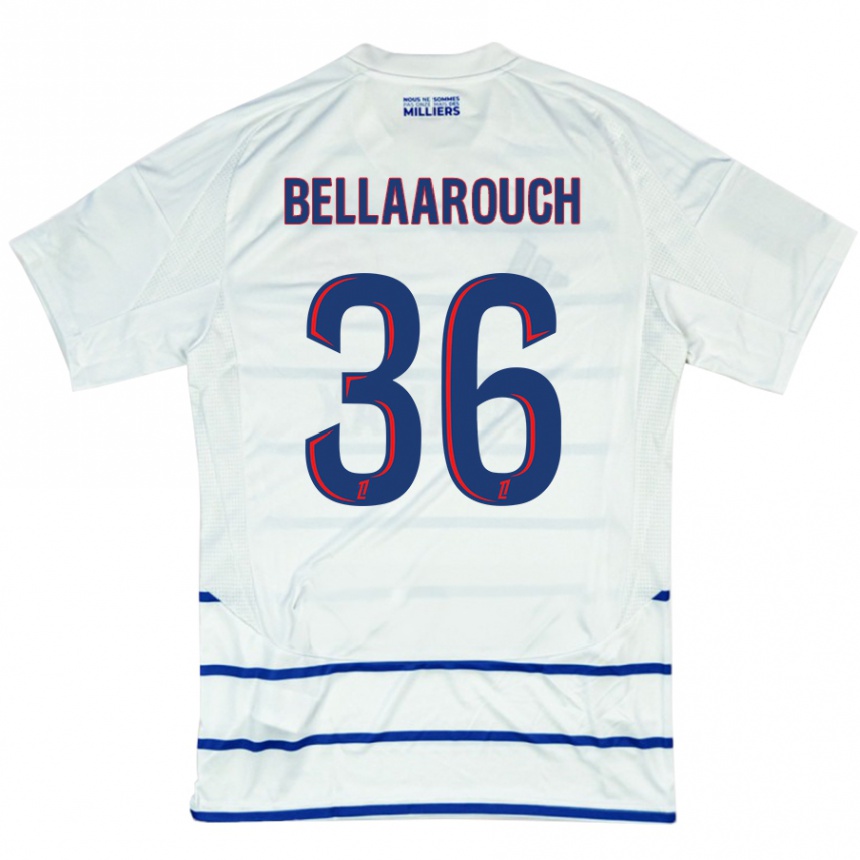 Niño Fútbol Camiseta Alaa Bellaarouch #36 Blanco Azul 2ª Equipación 2024/25 Argentina