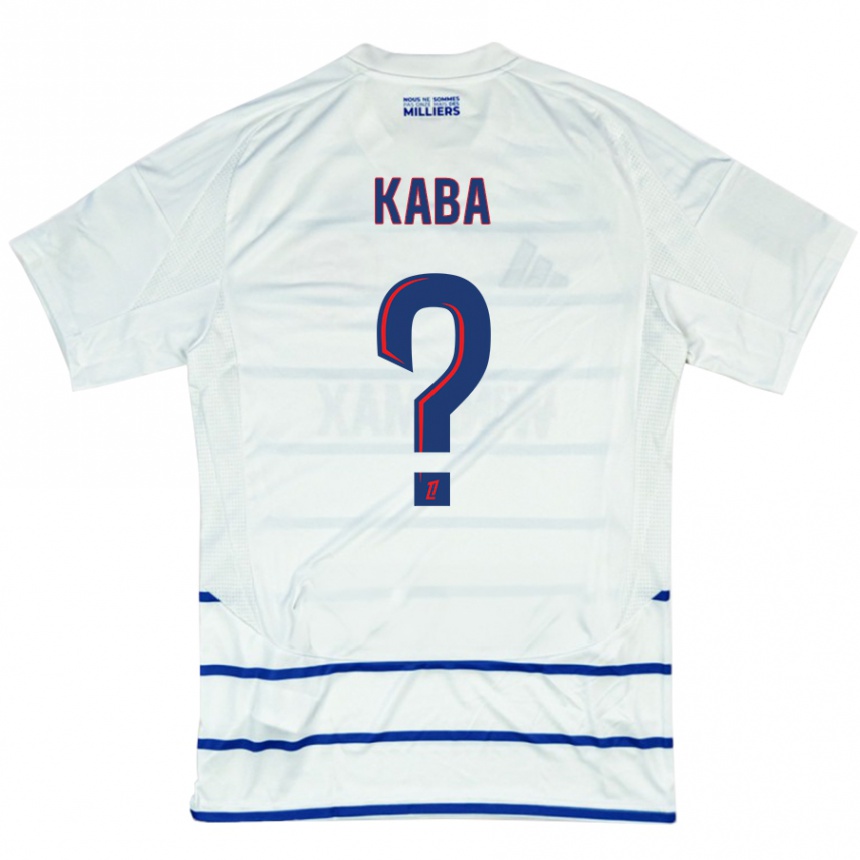 Niño Fútbol Camiseta Kanfory Kaba #0 Blanco Azul 2ª Equipación 2024/25 Argentina