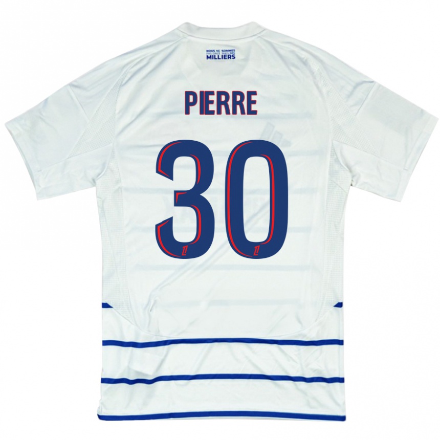 Niño Fútbol Camiseta Alexandre Pierre #30 Blanco Azul 2ª Equipación 2024/25 Argentina