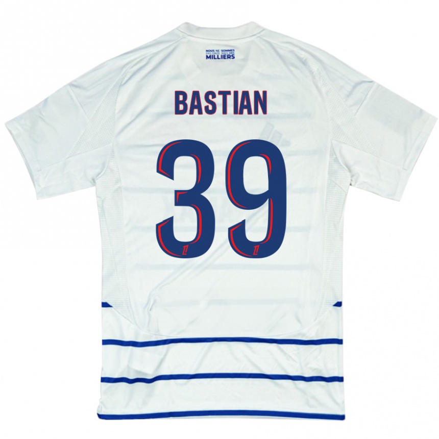 Niño Fútbol Camiseta Maxime Bastian #39 Blanco Azul 2ª Equipación 2024/25 Argentina