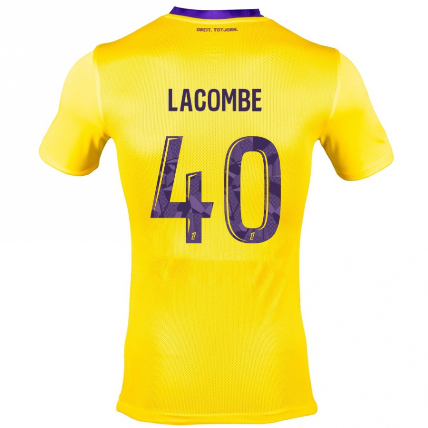 Niño Fútbol Camiseta Justin Lacombe #40 Amarillo Morado 2ª Equipación 2024/25 Argentina