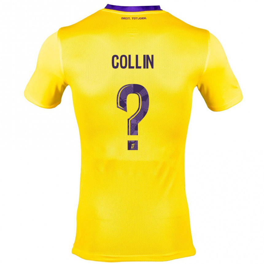 Niño Fútbol Camiseta Théo Collin #0 Amarillo Morado 2ª Equipación 2024/25 Argentina