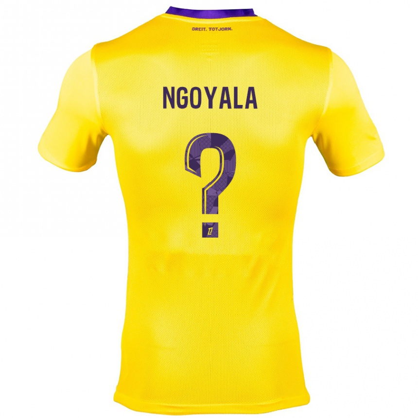 Niño Fútbol Camiseta Frédéric Efuele Ngoyala #0 Amarillo Morado 2ª Equipación 2024/25 Argentina