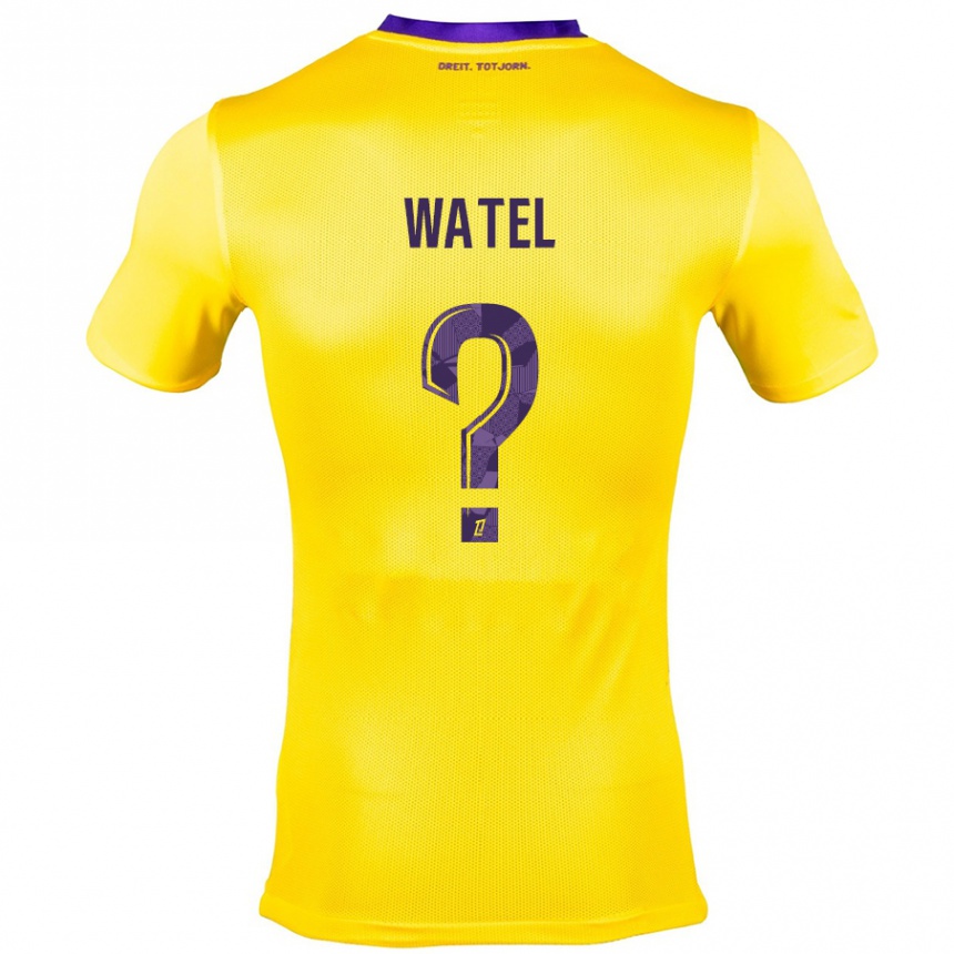 Niño Fútbol Camiseta Kylian Watel #0 Amarillo Morado 2ª Equipación 2024/25 Argentina