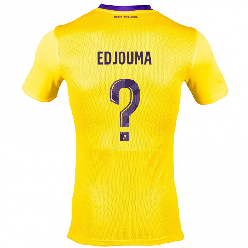 Niño Fútbol Camiseta Noah Edjouma #0 Amarillo Morado 2ª Equipación 2024/25 Argentina