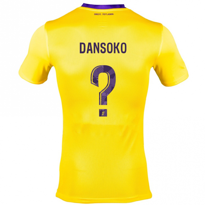 Niño Fútbol Camiseta Mohamed Dansoko #0 Amarillo Morado 2ª Equipación 2024/25 Argentina