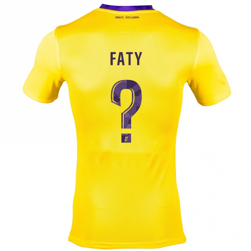 Niño Fútbol Camiseta Enzo Faty #0 Amarillo Morado 2ª Equipación 2024/25 Argentina