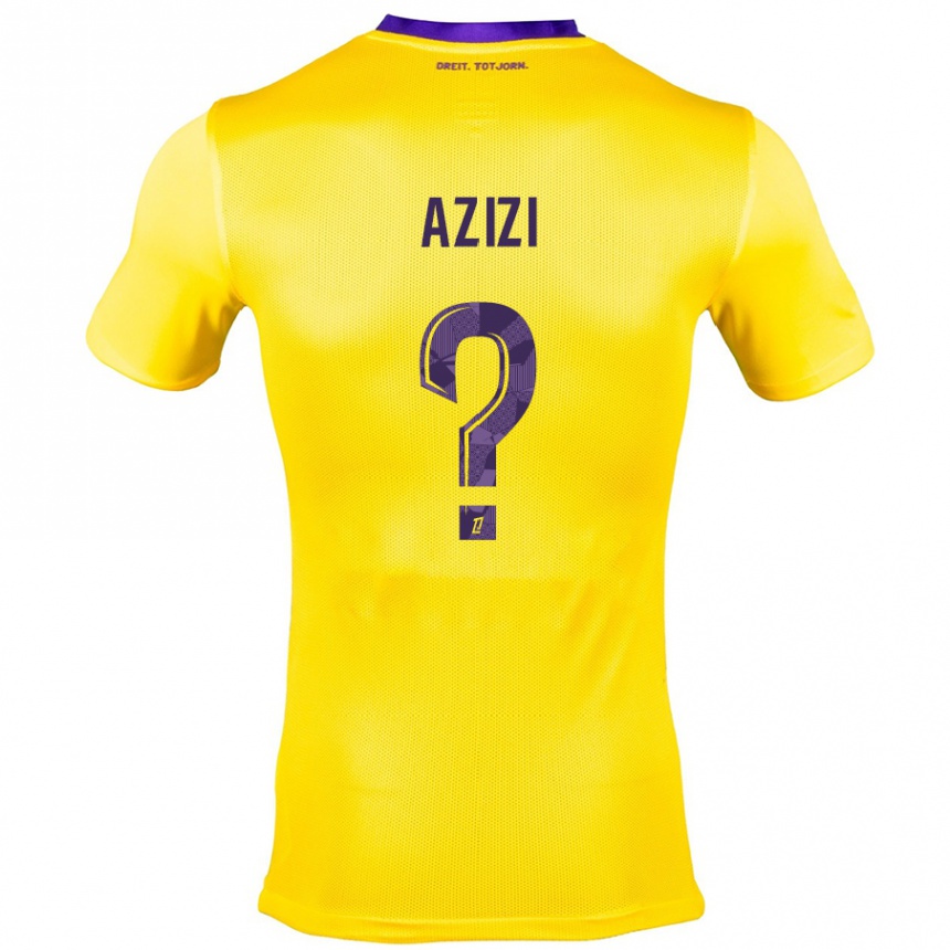 Niño Fútbol Camiseta Ilyas Azizi #0 Amarillo Morado 2ª Equipación 2024/25 Argentina