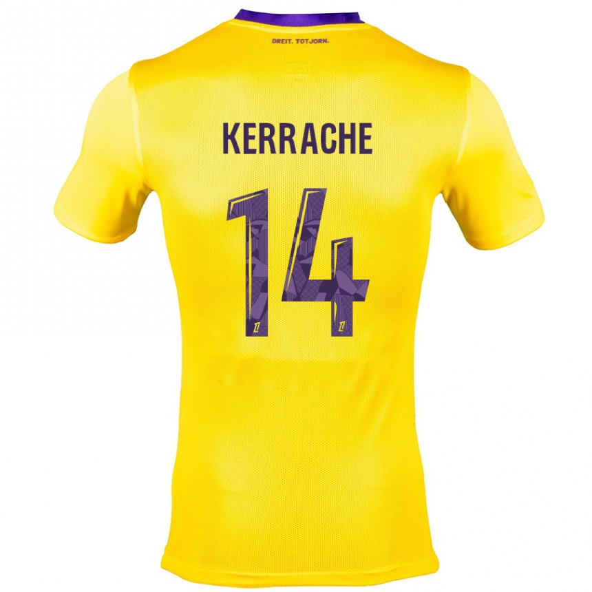 Niño Fútbol Camiseta Marina Kerrache #14 Amarillo Morado 2ª Equipación 2024/25 Argentina