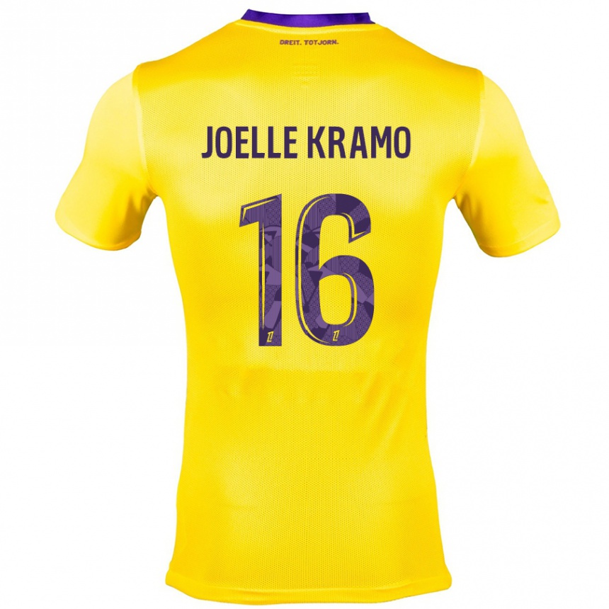 Niño Fútbol Camiseta Marie Joelle Kramo #16 Amarillo Morado 2ª Equipación 2024/25 Argentina